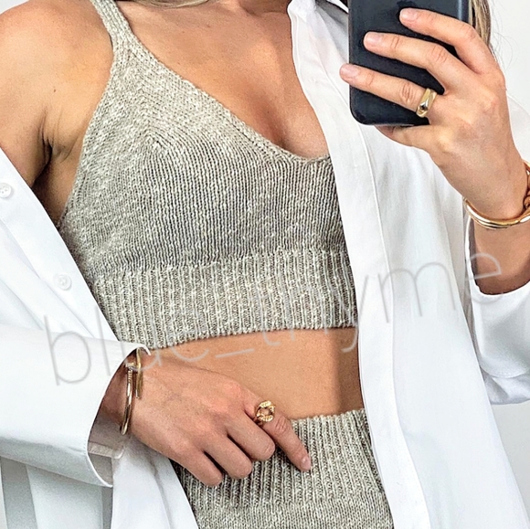 Zara COTTON 2pc Linen Blend Top & Short Set - Picture 4 of 8